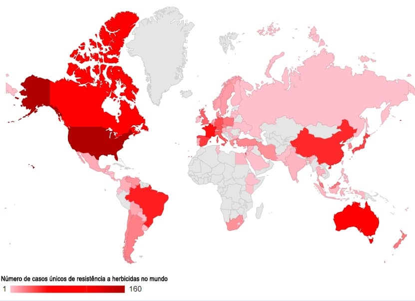 mapa-resistência-global de plantas daninhas