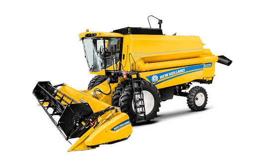 Máquina agrícola amarela