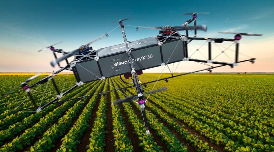 Foto de drone em campo agrícola