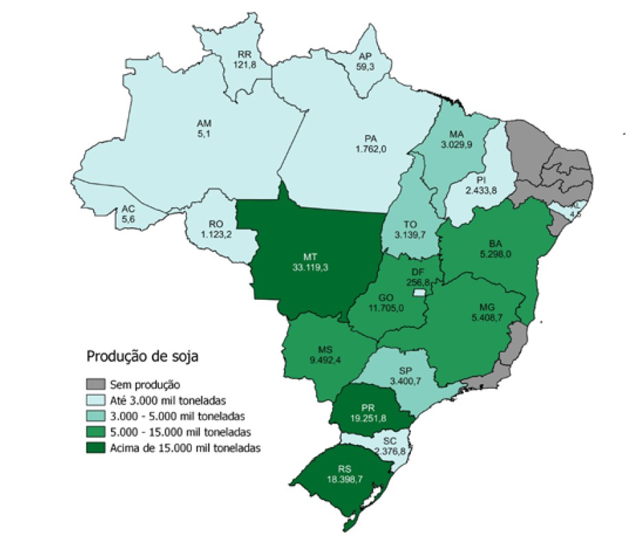 produção de soja no Brasil