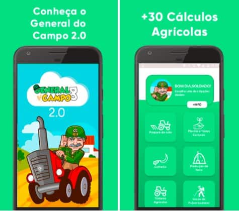 demonstração do aplicativo planejamento agrícola General do Campo 2.0