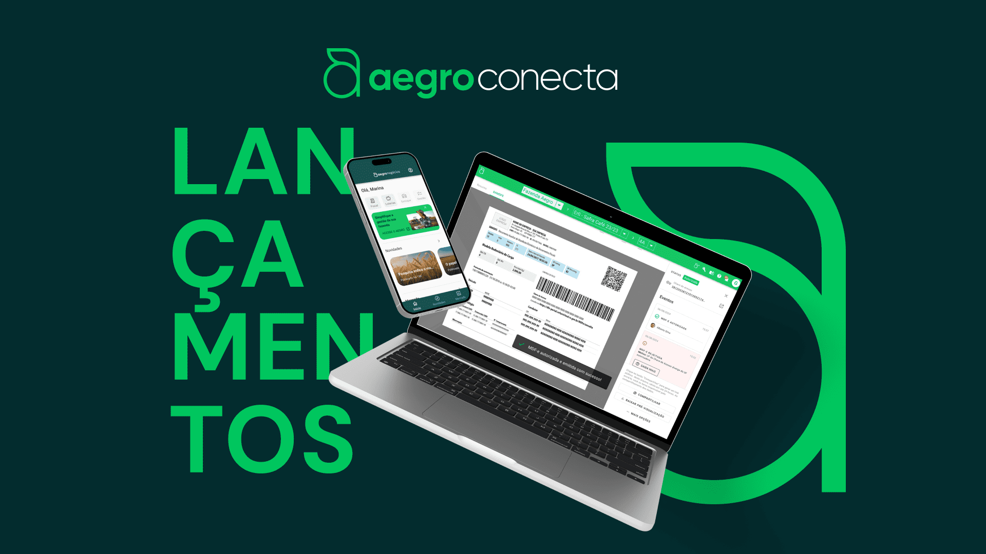 Aegro conecta: Novidades sobre nota fiscal produtor rural, MDF-e e mais